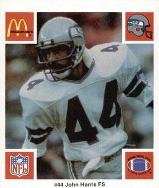 1986 McDonald's Seattle Seahawks #NNO John Harris Front