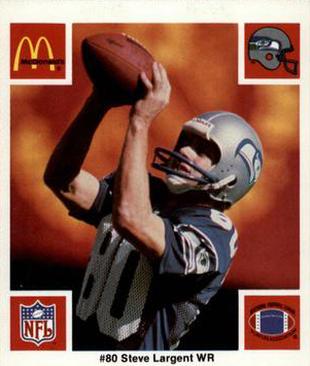 1986 McDonald's Seattle Seahawks #NNO Steve Largent Front