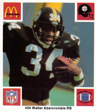 1986 McDonald's Pittsburgh Steelers #NNO Walter Abercrombie Front
