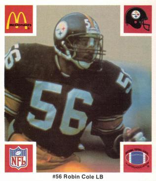 1986 McDonald's Pittsburgh Steelers #NNO Robin Cole Front