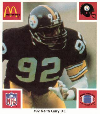 1986 McDonald's Pittsburgh Steelers #NNO Keith Gary Front