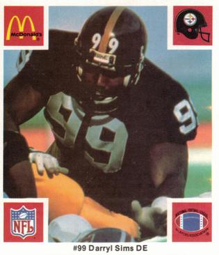 1986 McDonald's Pittsburgh Steelers #NNO Darryl Sims Front
