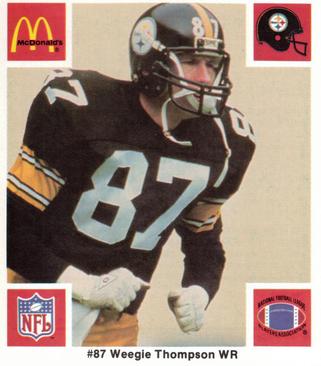 1986 McDonald's Pittsburgh Steelers #NNO Weegie Thompson Front