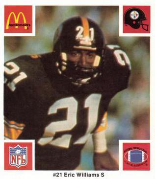 1986 McDonald's Pittsburgh Steelers #NNO Eric Williams Front