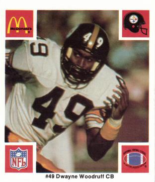 1986 McDonald's Pittsburgh Steelers #NNO Dwayne Woodruff Front