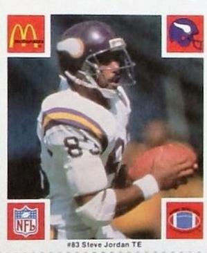 1986 McDonald's Minnesota Vikings #NNO Steve Jordan Front