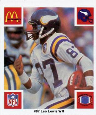 1986 McDonald's Minnesota Vikings #NNO Leo Lewis Front
