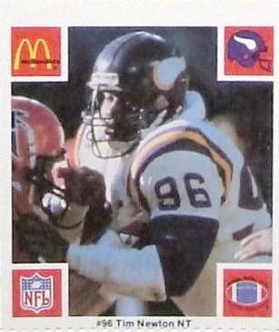 1986 McDonald's Minnesota Vikings #NNO Tim Newton Front