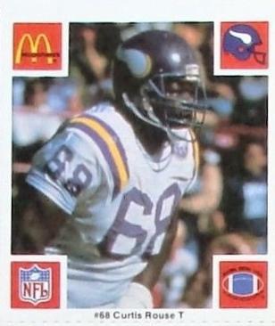 1986 McDonald's Minnesota Vikings #NNO Curtis Rouse Front