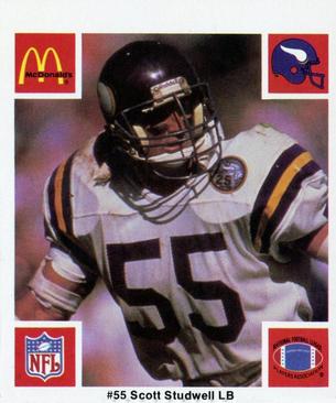 1986 McDonald's Minnesota Vikings #NNO Scott Studwell Front