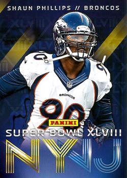 2014 Panini Super Bowl XLVIII Denver Broncos #9 Shaun Phillips Front