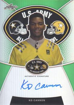 2014 Leaf Metal Draft - Army All-American Bowl Prismatic Green #ATA-KDC KD Cannon Front