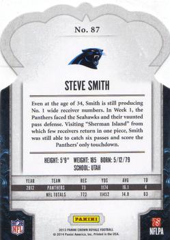 2013 Panini Crown Royale - Gold Holo (Die Cut Crown) #87 Steve Smith Back