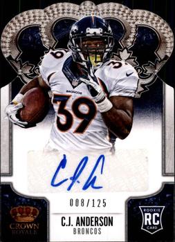 2013 Panini Crown Royale - Rookie Signatures Silver #114 C.J. Anderson Front