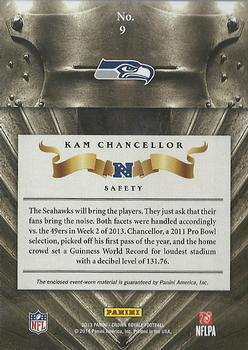 2013 Panini Crown Royale - All Pros Materials #9 Kam Chancellor Back