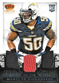 2013 Panini Crown Royale - Heirs to the Throne Trios Materials #9 Manti Te'o Front