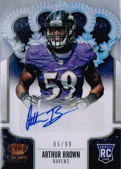 2013 Panini Crown Royale - Rookie Signatures Silver Holofoil #106 Arthur Brown Front