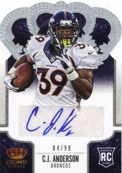 2013 Panini Crown Royale - Rookie Signatures Silver Holofoil #114 C.J. Anderson Front