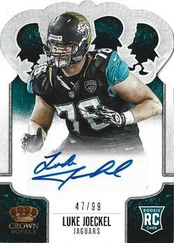 2013 Panini Crown Royale - Rookie Signatures Silver Holofoil #163 Luke Joeckel Front