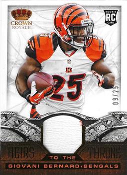 2013 Panini Crown Royale - Heirs to the Throne Materials Prime #12 Giovani Bernard Front