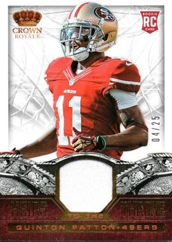 2013 Panini Crown Royale - Heirs to the Throne Materials Prime #30 Quinton Patton Front