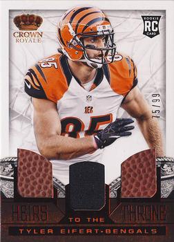2013 Panini Crown Royale - Heirs to the Throne Trios Materials Retail #3 Tyler Eifert Front