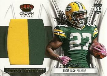 2013 Panini Crown Royale - Rookie Royalty Jumbo Materials Prime #8 Eddie Lacy Front