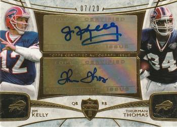 2013 Topps Supreme - Dual Autographs #SDA-KT Thurman Thomas / Jim Kelly Front