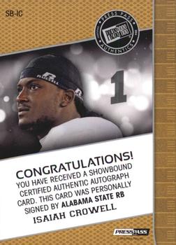 2014 Press Pass Showbound #SBIC Isaiah Crowell Back