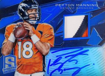2013 Panini Spectra - Signature Materials Blue #2 Peyton Manning Front