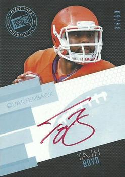 2014 Press Pass - Autographs Blue Red Ink #PPS-TBO Tajh Boyd Front