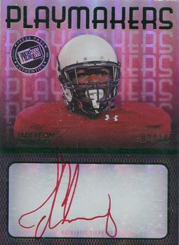 2014 Press Pass - Playmakers Autographs Red Red Ink #PM-JC Jadeveon Clowney Front