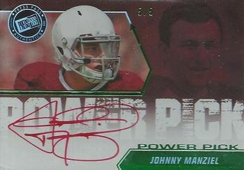 2014 Press Pass - Power Picks Autographs Green #PP-JMR Johnny Manziel (Red Ink) Front