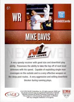 2014 SAGE HIT - Gold #61 Mike Davis Back