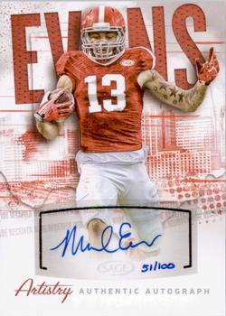 2014 SAGE HIT - Artistry Autographs #AA-17 Mike Evans Front