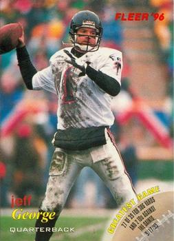 1996 Fleer Shell FACT #3 Jeff George Front