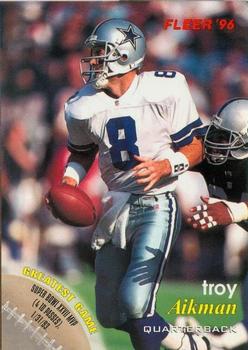 1996 Fleer Shell FACT #9 Troy Aikman Front