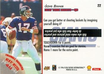 1996 Fleer Shell FACT #22 Dave Brown Back