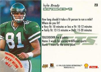 1996 Fleer Shell FACT #23 Kyle Brady Back
