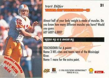 1996 Fleer Shell FACT #31 Trent Dilfer Back