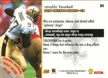 1996 Fleer Shell FACT #84 Renaldo Turnbull Back