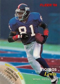 1996 Fleer Shell FACT #85 Thomas Lewis Front