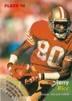 1996 Fleer Shell FACT #93 Jerry Rice Front
