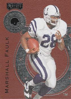 1996 Playoff Leatherbound #3 Marshall Faulk Front