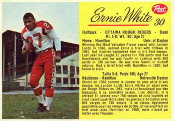 1963 Post Cereal CFL #30 Ernie White Front