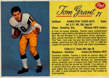 1963 Post Cereal CFL #71 Tom Grant Front