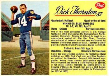 1963 Post Cereal CFL #87 Dick Thornton Front