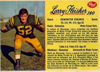 1963 Post Cereal CFL #140 Larry Fleisher Front