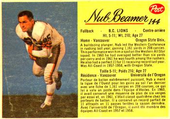 1963 Post Cereal CFL #144 Nub Beamer Front