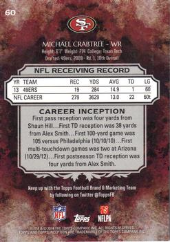 2014 Topps Inception #60 Michael Crabtree Back